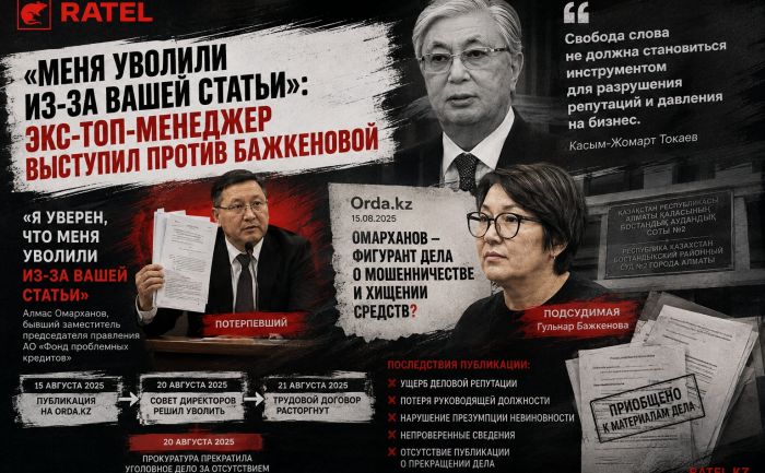 Меня уволили из-за вашей статьи»: экс-топ-менеджер выступил против Бажкеновой