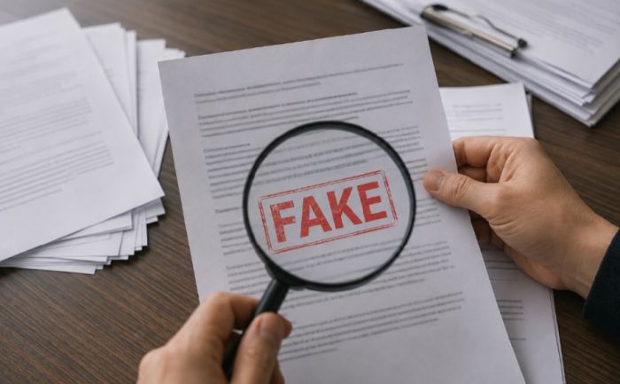 О распространении поддельных документов