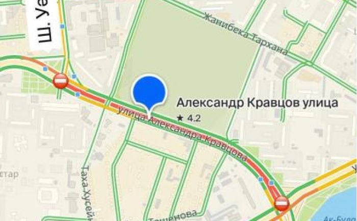 В Астане временно закроют часть улицы А. Кравцова
