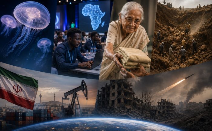 Первый музей медуз, ИИ на Занзибаре, 103-летняя благотворительница, трагедии, санкции и войны