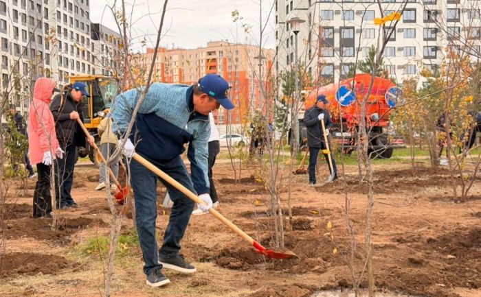 Более 640 деревьев высадили в парке Коктал в Астане