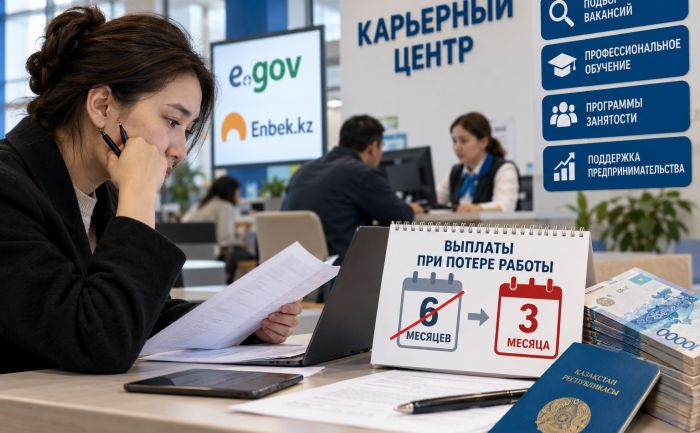 В Казахстане вдвое сократят срок выплат при потере работы