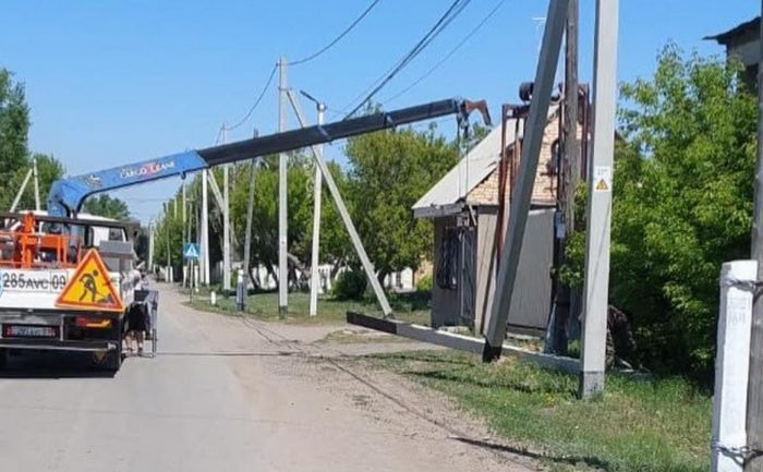 В трёх сёлах Бухар-Жырауского района обновили уличное освещение