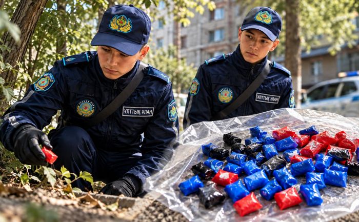 Около 60 свёртков с неизвестным веществом нашли нацгвардейцы в Усть-Каменогорске