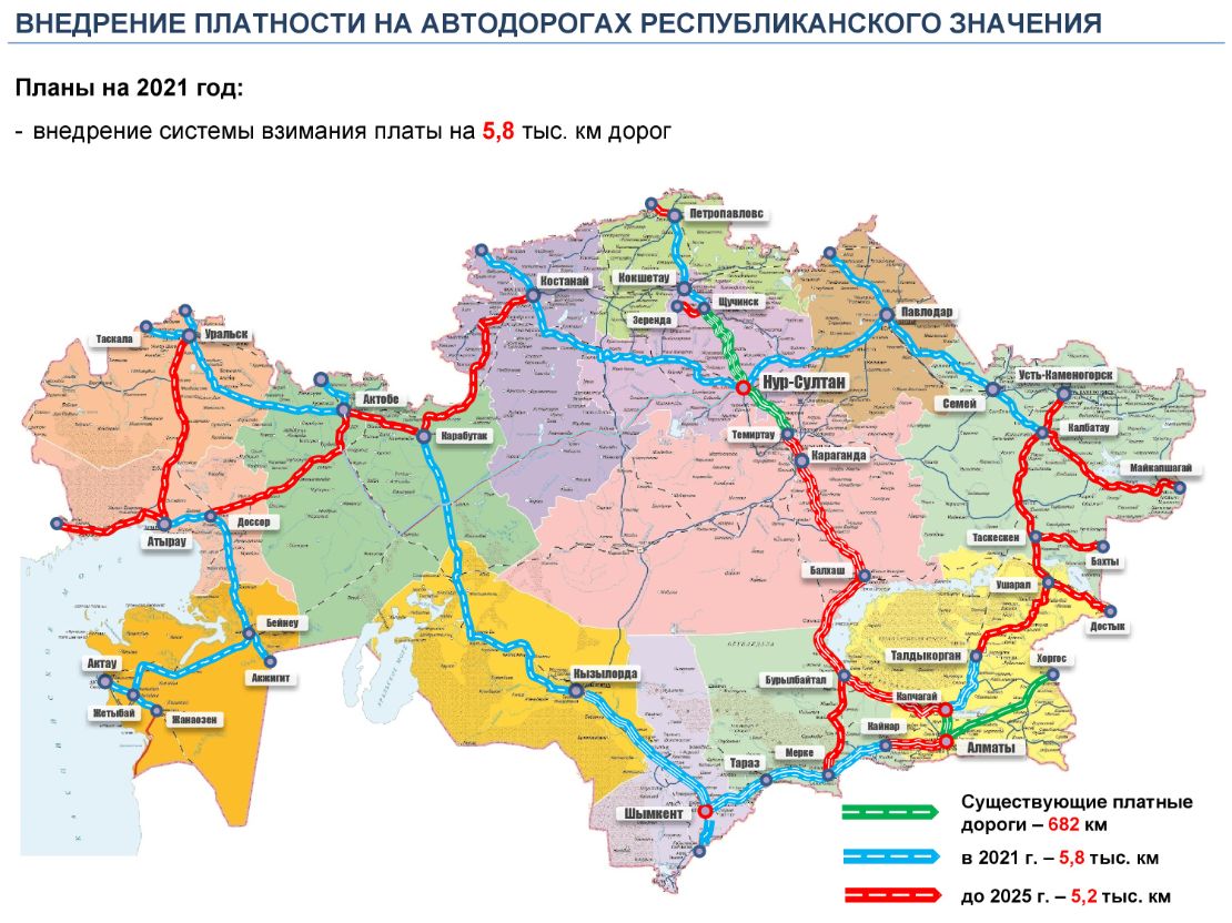 Степные дороги казахстана карта